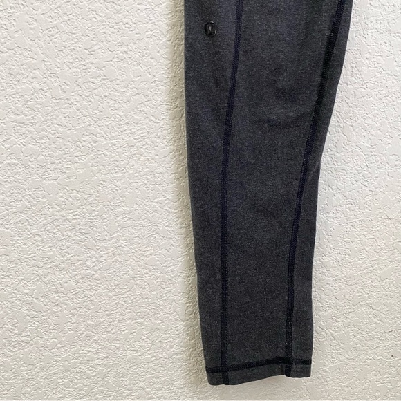LULULEMON Athletica Heathered Gray High Waist Cotton Leggings Size 4 - Picture 8 of 10